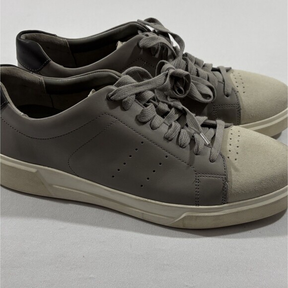 Vince Brady Gray Leather Suede Casual Lace Low Ankle Sneakers Shoes Mens Sz 11 main image 6